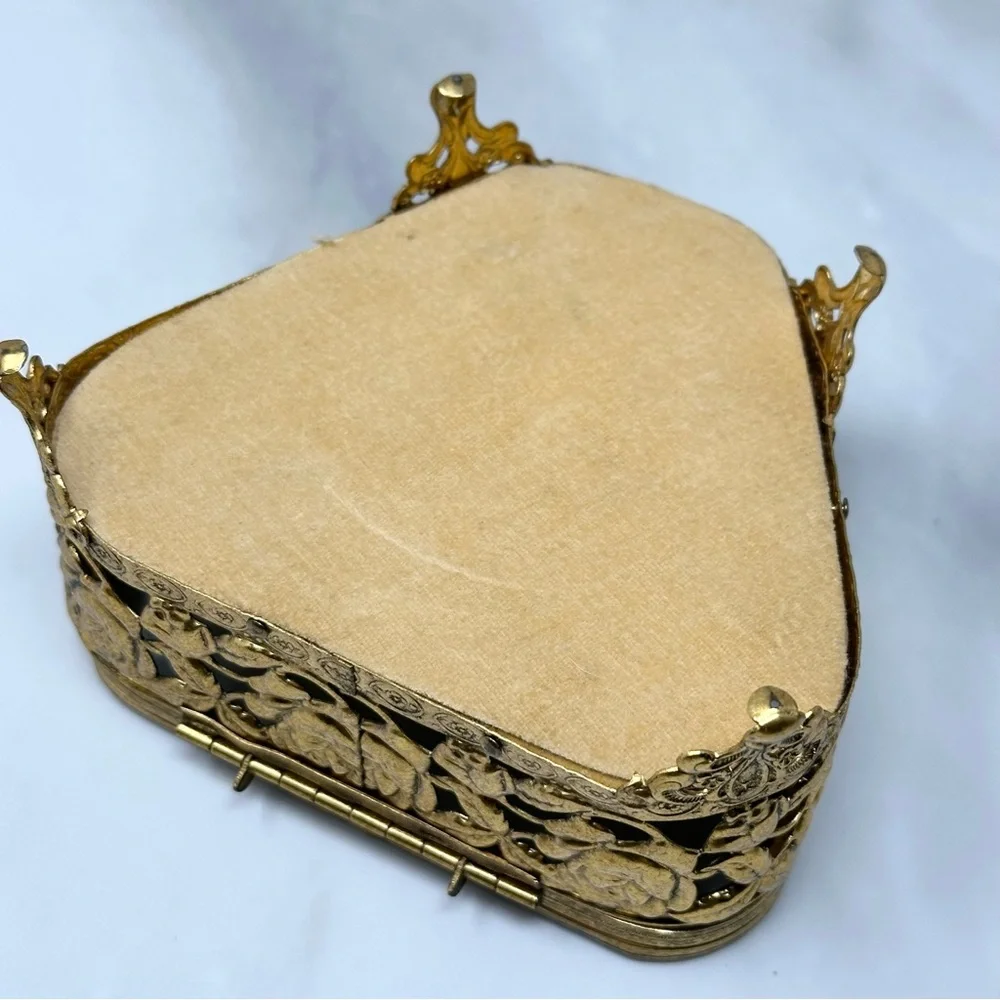 Vintage Ormolu Jewelry Casket Box